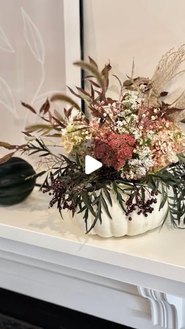 Pumpkin flower arrangement